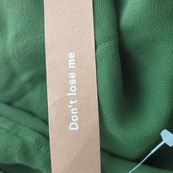 NWT | Reformation | Sandy Beth Moss Green Puff Sleeve Midi Dress - Picture 11 of 13